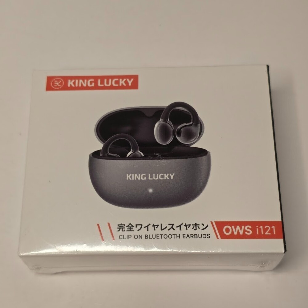 King Lucky Clip on Earbuds Open Ear Wireless Bluetooth 6.0 Headphones  -Purple